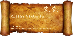Kilián Viktória névjegykártya
